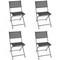 Camping and Garden Folding Chairs 4-Piece Outdoor Seating Set